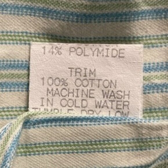 Johnny Was Striped Adjustable Drawstring Balloon Skirt Size 14 | Cotton Blend - Picture 14 of 16